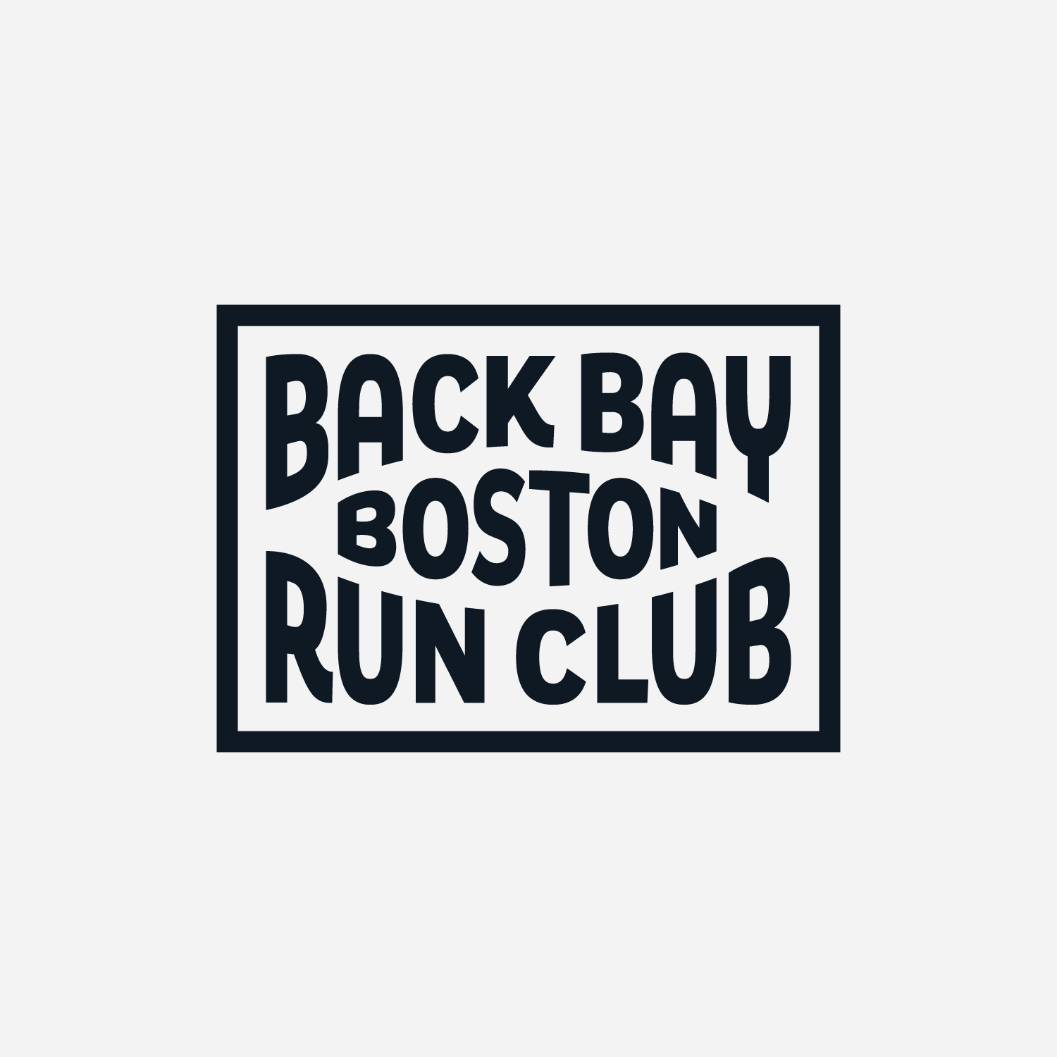 Black patch, created for Back Bay Run Club
