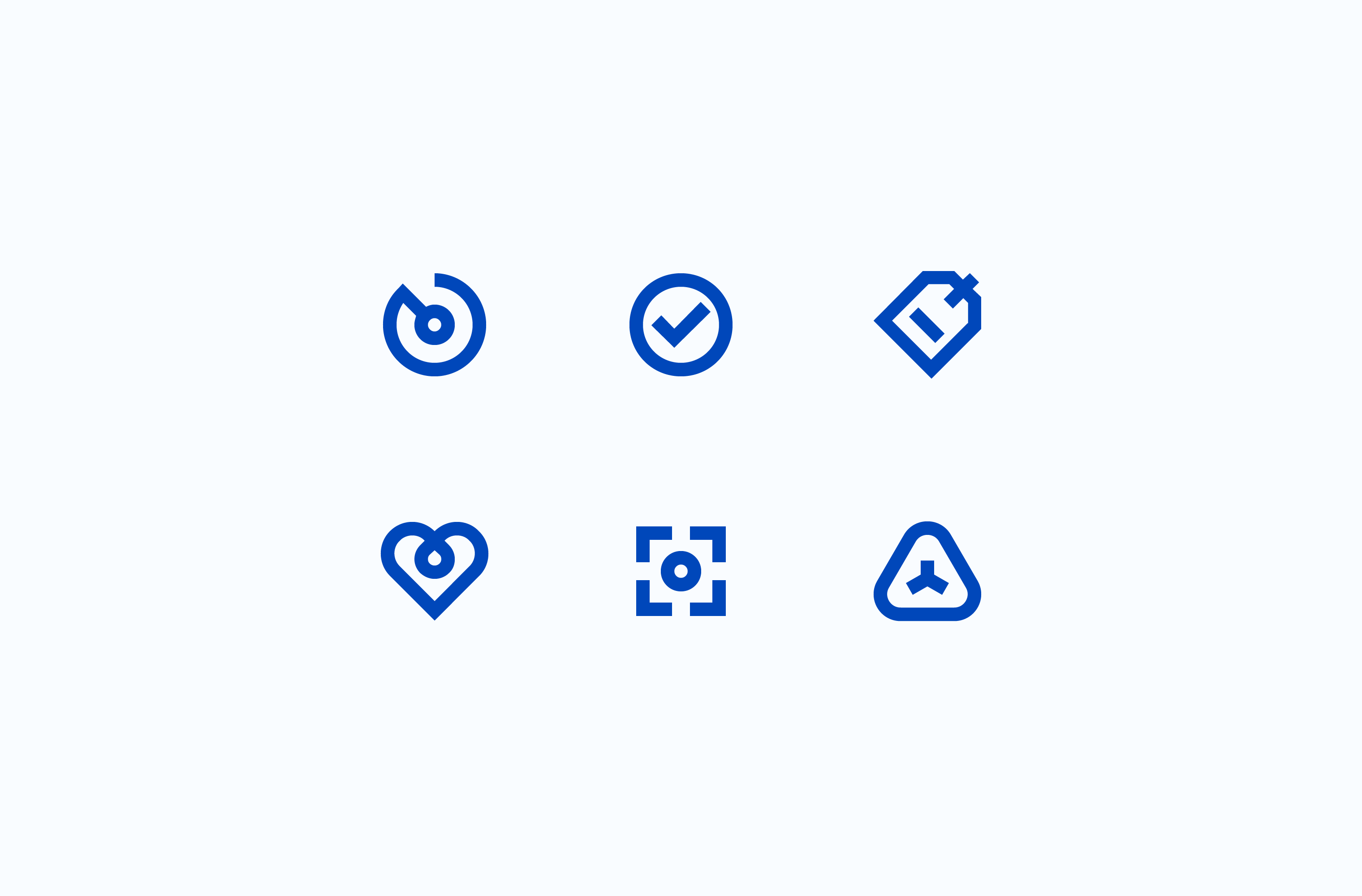 Blue Bolt icon set on a white background