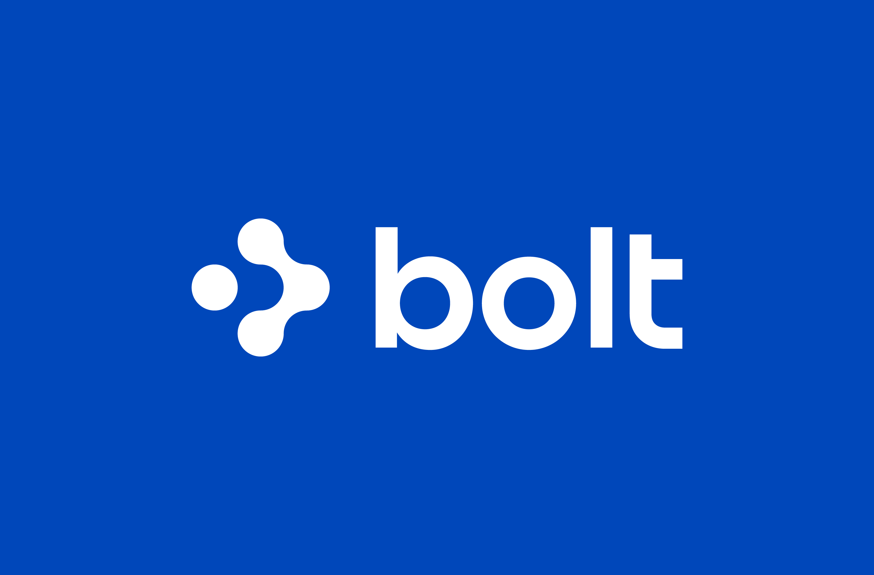 White Bolt logo on a blue background