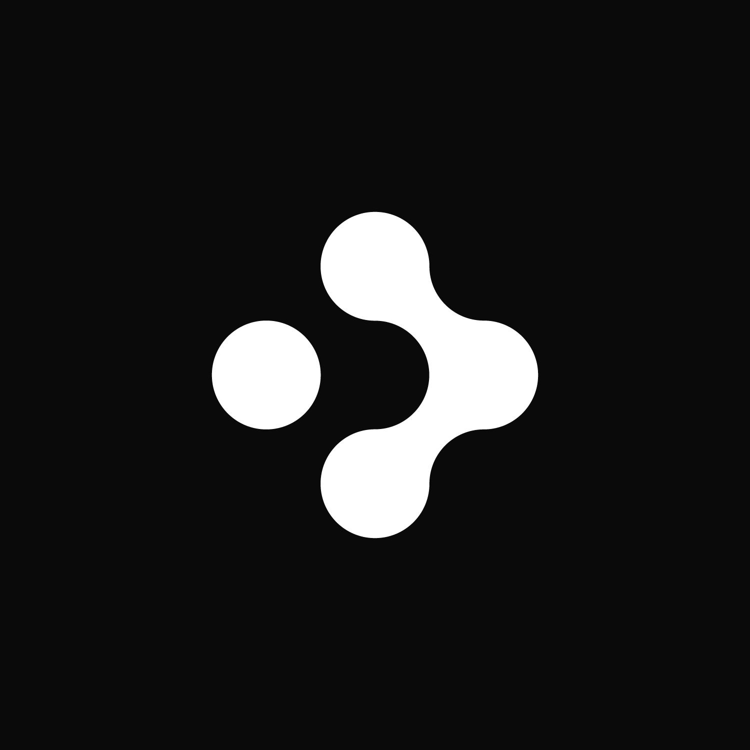 White Bolt symbol on a black background