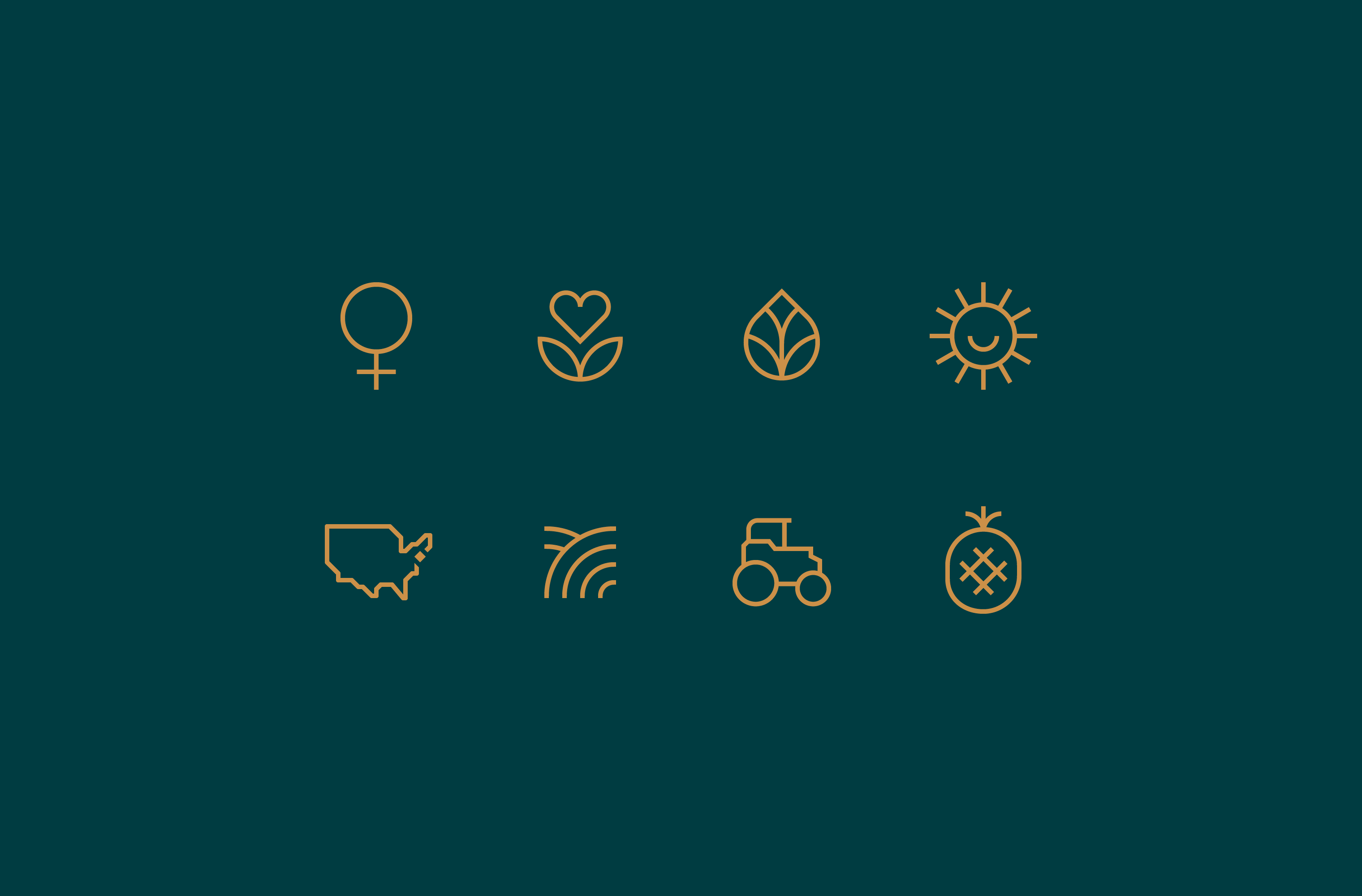 Yellow Grazy icon set on a teal background