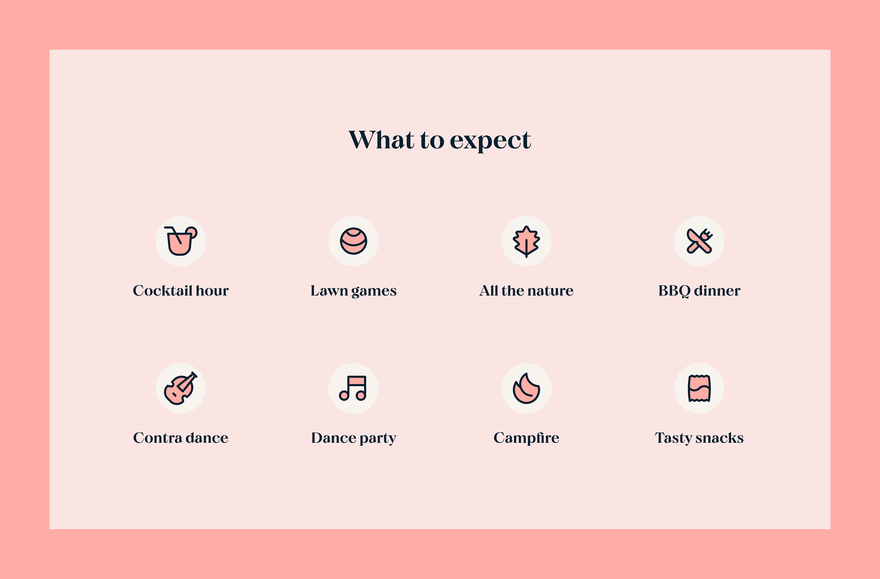 Desktop 'What to expect' component for the Ten Years website