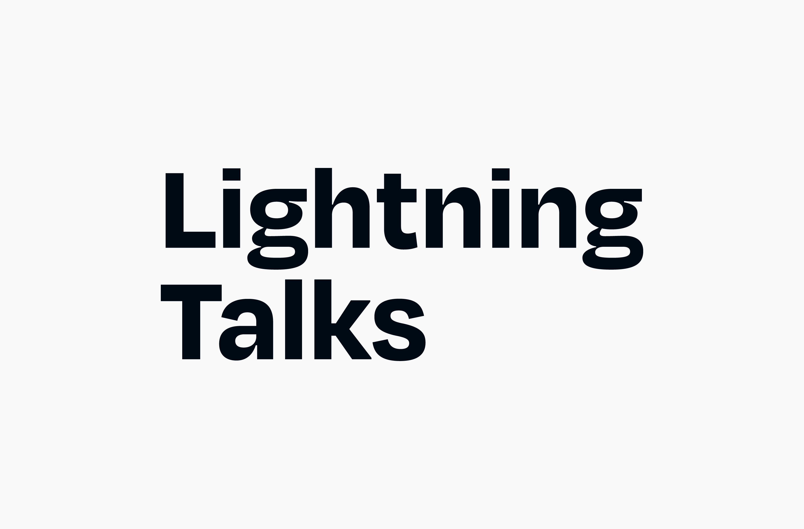 Black Lightning Talks wordmark on a white background
