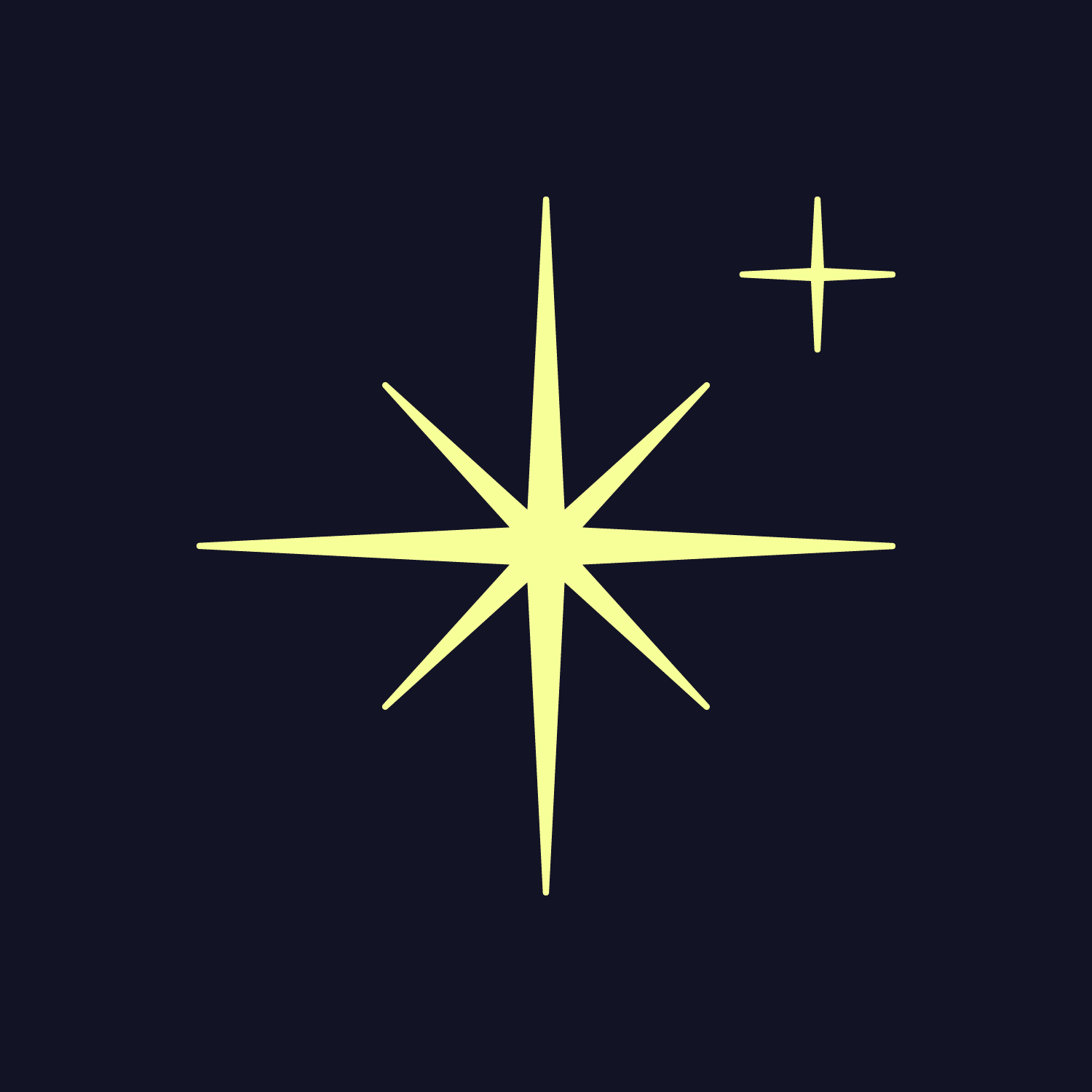 Yellow DALI RC sparkle symbol on a black background